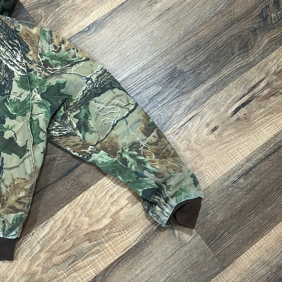 Cabelas vintage style realtree camo jacket boys w/ hood, quilted lining pockets - Picture 11 of 13